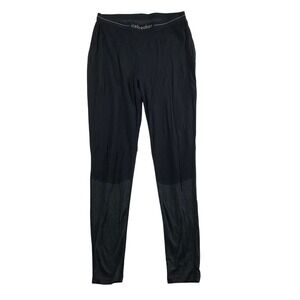 Icebreaker 125 ZoneKnit Merino Wool Blend Leggings Womens XL Black Base Layer